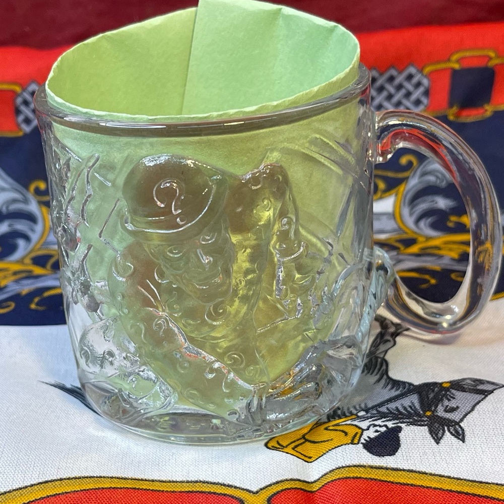 Vintage 1995 McDonalds X DC Comics Batman Forever The Riddler 12oz Glass mug